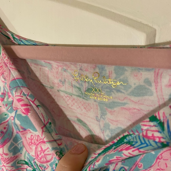 Lilly Pulitzer Floral Pink and Green Dress - Picture 4 of 7